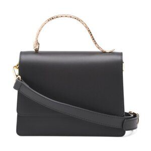 DIVINA FIRENZE Made In Italy Leather Crossbody With Snake Handle